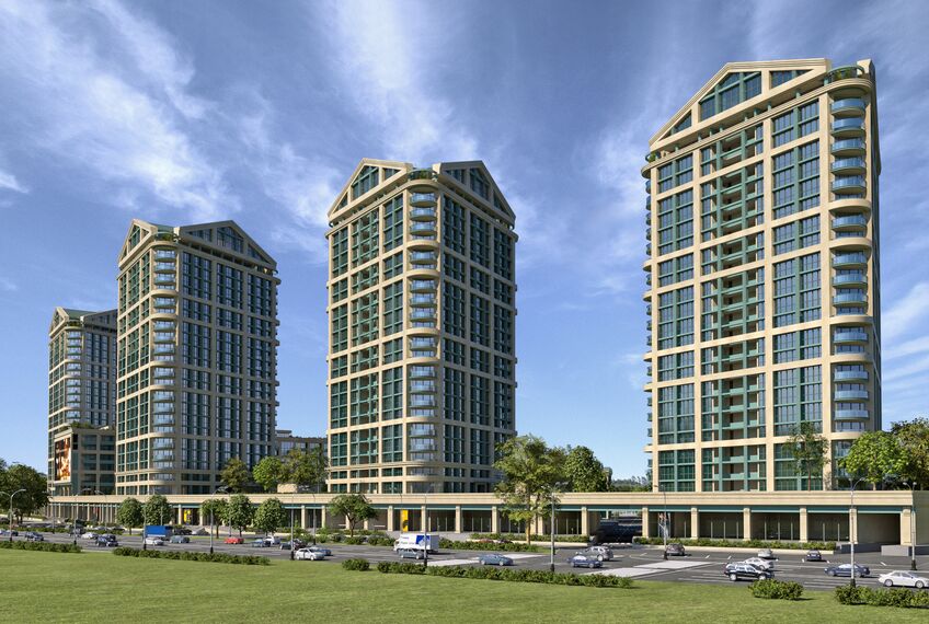 MasterLine 8 HI Hliníková okna a CW 50-HI Hliníkové fasády - Bytový komplex Bartolomeo Resort Town se nachází v Dnipropetrovsk, Ukrajina