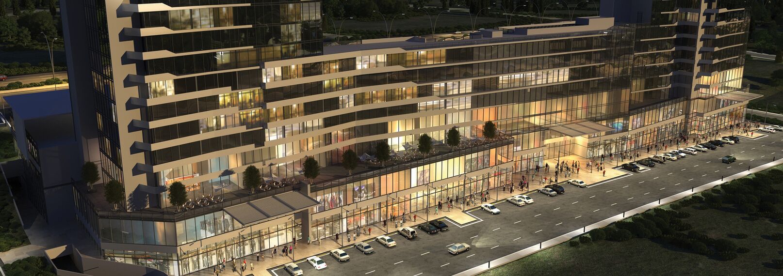 ConceptFolding 77 Hliníkové posuvné systémy a CW 50-SC Hliníkové fasády - Bytový komplex Elmar Tower se nachází v Ankara, krocan