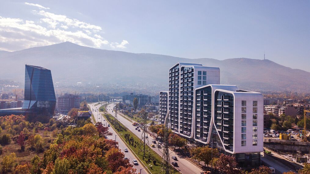ConceptWall 50 Hliníkové fasády a ConceptSystem 77 Hliníková okna - Bytový komplex A3 Advanced Architecture Apartments se nachází v Sofia, Bulgarije