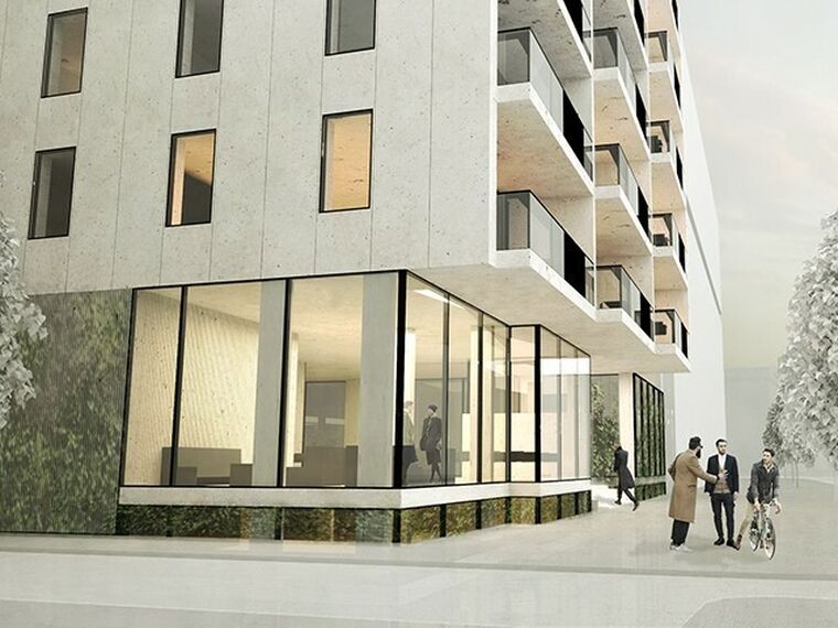 ConceptWall 50 Hliníkové fasády, MasterLine 8 Hliníková okna, ConceptSystem 77 Hliníková okna a CS 77 Fire Proof Hliníková okna - Bytový komplex Willemstower se nachází v Rotterdam, Nizozemí