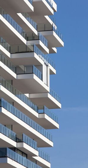 ConceptSystem 77 Hliníková okna a ConceptWall 50 Hliníkové fasády - Baelskaai 12 (Oosteroever) se nachází v Oostende, België