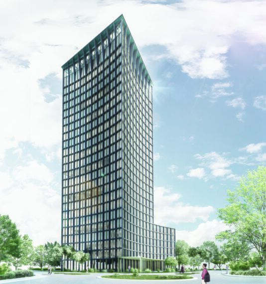CW 65-EF Hliníkové fasády - Bytový komplex Ceres Tower se nachází v Basel, Švýcarsko