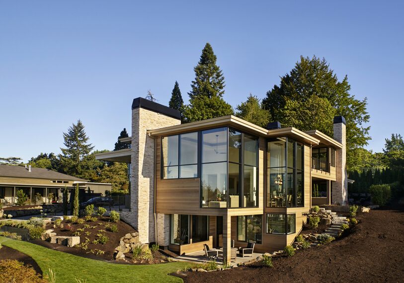ConceptSystem 68 Hliníková okna a ConceptWall 50 Hliníkové fasády - House Joie de Vivre (Street of Dreams) se nachází v Portland, Spojené státy americké