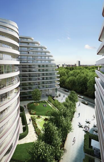 ConceptWall 50 Hliníkové fasády, ConceptSystem 77 Hliníková okna a ConceptFolding 77 Hliníkové posuvné systémy - Vista se nachází v London, Spojené království