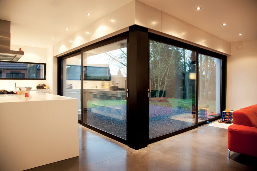 ConceptPatio 130 Hliníkové posuvné systémy a CS 86-HI (c) Zrušené systémy - Villa Passive House se nachází v Ath, België