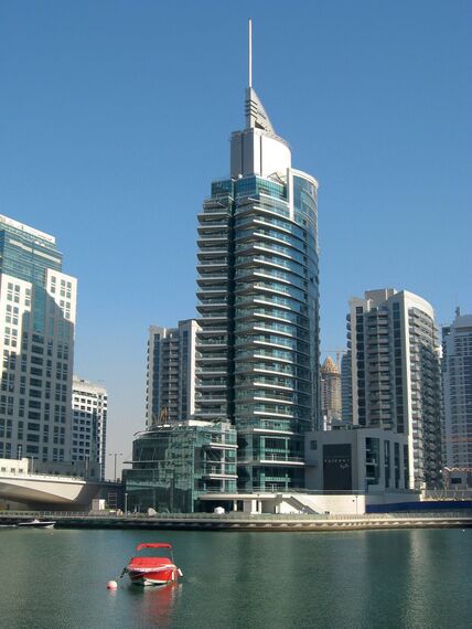 ConceptWall 50 Hliníkové fasády - Bytový komplex Bayside Residence se nachází v Dubai, Spojené arabské emiráty