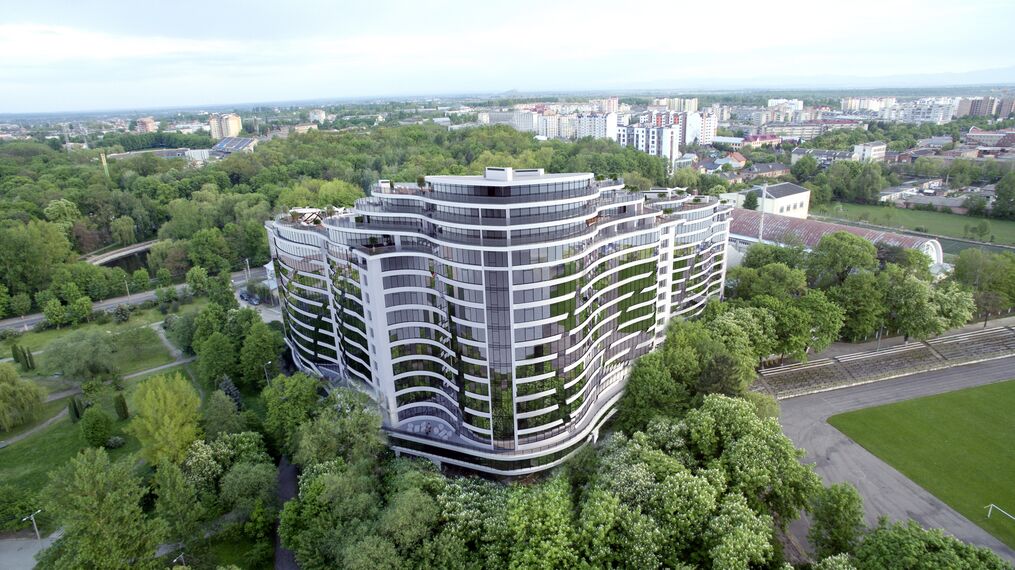 MasterLine 8-HI Hliníkové dveře a CW 50-HI Hliníkové fasády - Parus se nachází v Ivano-Frankivsk, Ukrajina