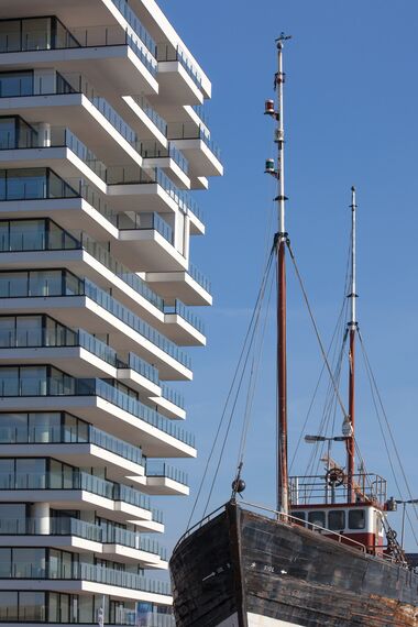 ConceptSystem 77 Hliníková okna a ConceptWall 50 Hliníkové fasády - Baelskaai 12 (Oosteroever) se nachází v Oostende, België