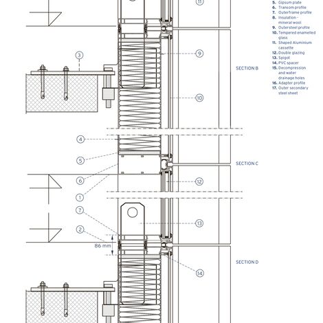 ConceptSystem 77 Hliníková okna a CW 50-SL Hliníkové fasády - Oruzheyniy se nachází v Moscow, Rusko