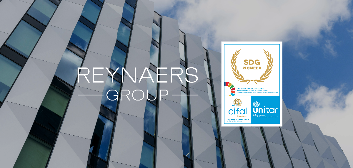 Reynaers Group and SDG Pioneer logo.