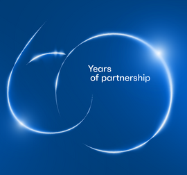 Logo 60 let partnerství.