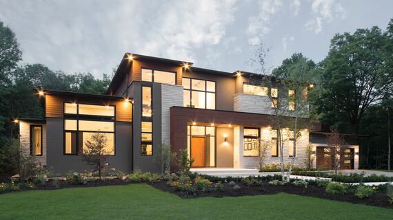 ConceptWall 50 Hliníkové fasády a ConceptSystem 77 Hliníková okna - Forest View Residence se nachází vKanada